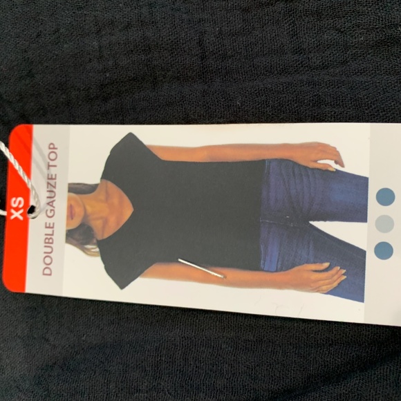 Three Dots Double Gauze Top, Black, Various Sizes, NWT - Picture 7 of 7